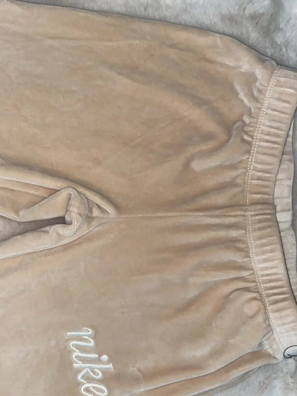 Nike girl  Beige Cropped Hoodie